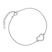 Bratara argint cu inima si pietre DiAmanti Z1812BR_W-DIA